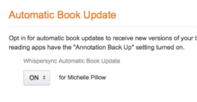 Amazon Automatic Book Update